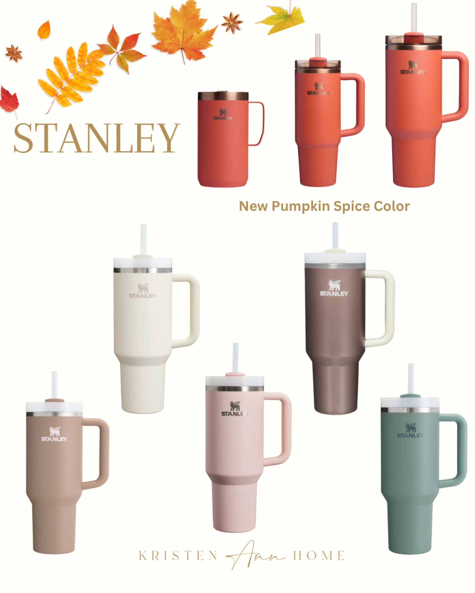 My everyday Stanley cup. I don’t leave home without it! They introduced a new fall color Pumkin Spice which is a beautiful color. If you have not tried the 40oz Stanley tumbler I would recommend it. I use it to keep track of how much water I drink every day to make sure I am drinking enough. 

#LTKFindsUnder50 #LTKSeasonal #LTKFamily