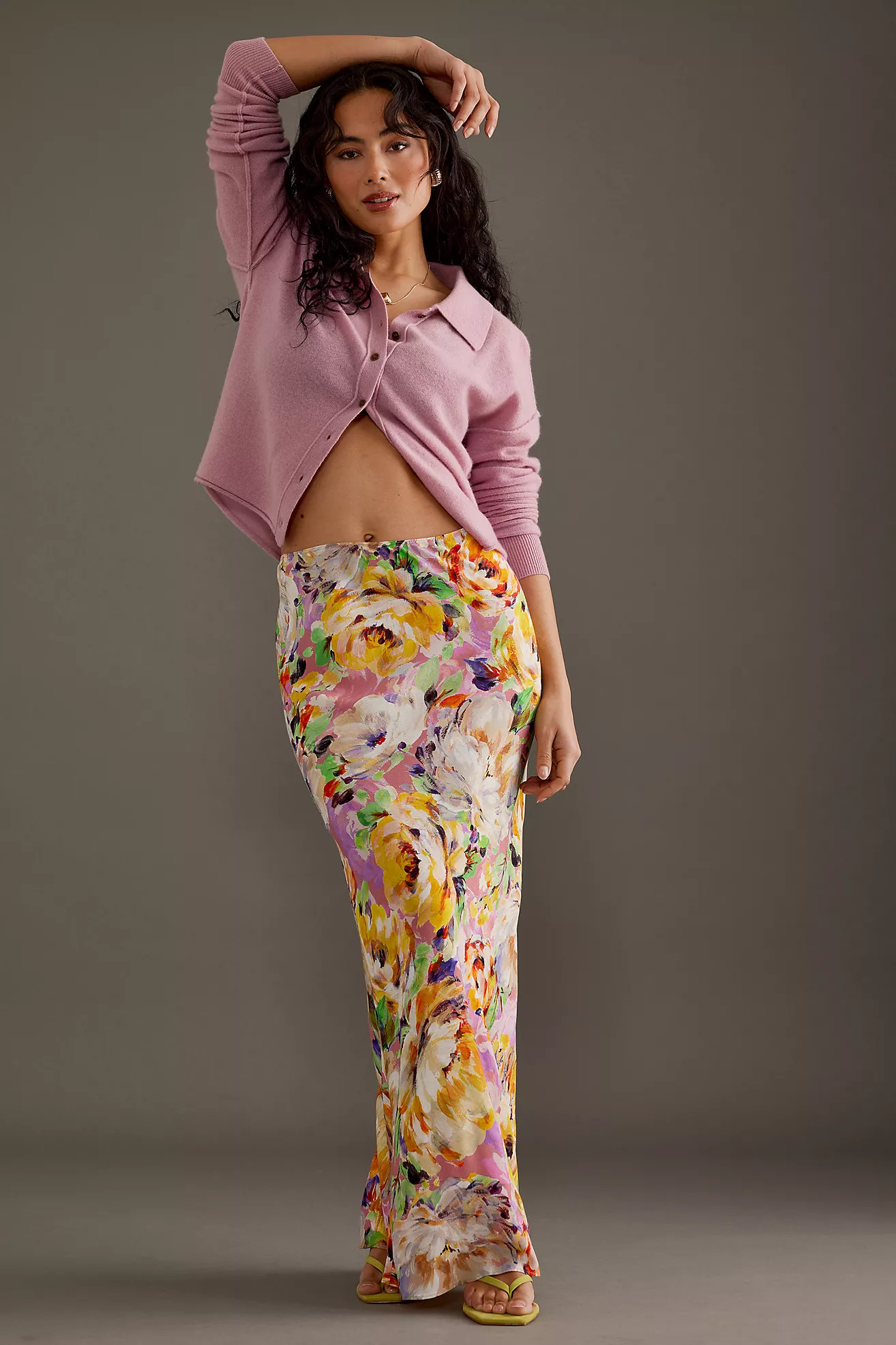 Kachel Gonna Slip Taglio Sbieco Floreale | Anthropologie (EU)