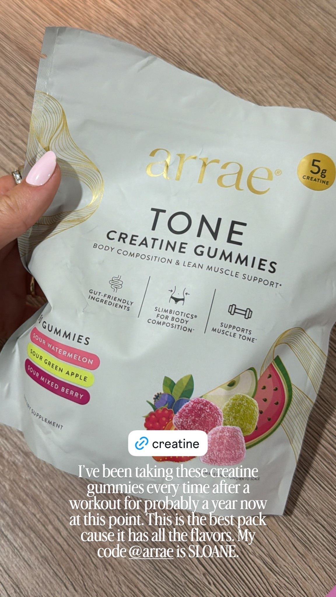I’ve been taking these creatine gummies every time after a workout for probably a year now at this point. This is the best pack cause it has all the flavors. My code @arrae is SLOANE.

#LTKfoodie #LTKfitnessgoals #LTKActive