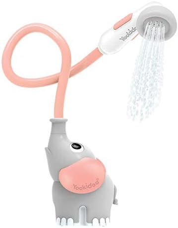 Amazon.com: Yookidoo Baby Bath Shower Head - Elephant Water Pump with Trunk Spout Rinser - Contro... | Amazon (US)
