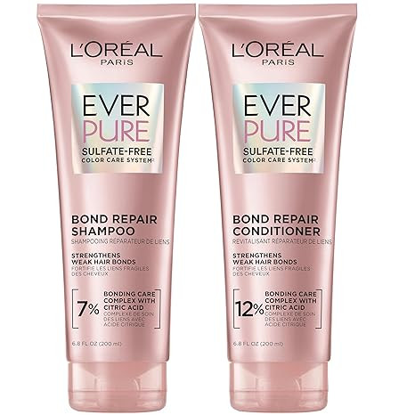 L'Oreal Paris EverPure Sulfate-Free Vegan Hair Care Kit - Shampoo and Conditioner to Strengthen a... | Amazon (US)