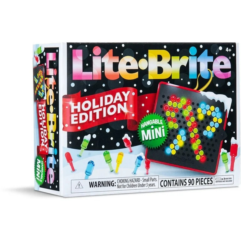 Lite-Brite Mini Holiday Edition Hangable Christmas Ornament | Walmart (US)