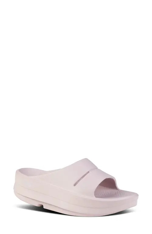 Oofos OOmega OOahh Slide Sandal in Stardust at Nordstrom, Size 9 | Nordstrom