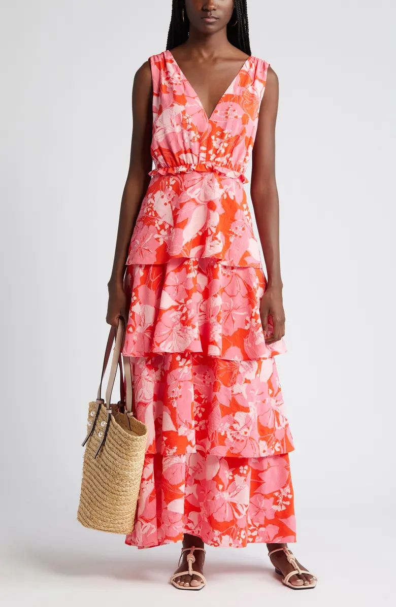 Chelsea28 Floral Tiered Maxi Dress | Nordstrom | Nordstrom
