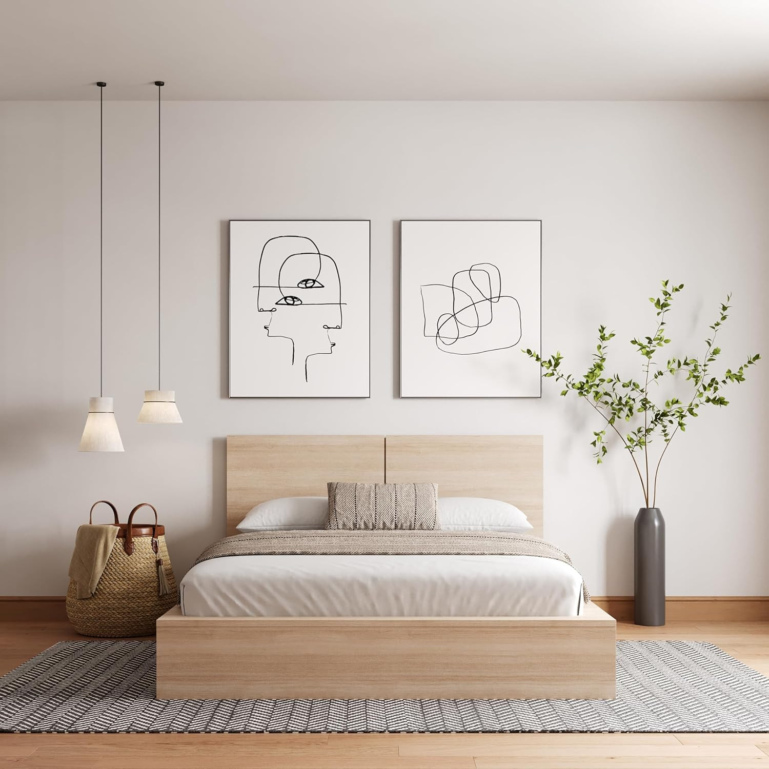 Nexera 403057 James Platform Bed with Headboad | Amazon (US)