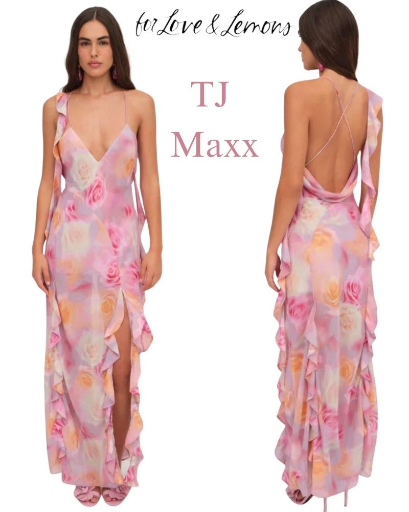 For love and lemons dress on sale at TJ Maxx. Pink, purple, floral, wedding guest, Mother’s Day, dressy, designer deals, spring, summer outfit.

#LTKWedding #LTKootd #LTKSaleAlert
