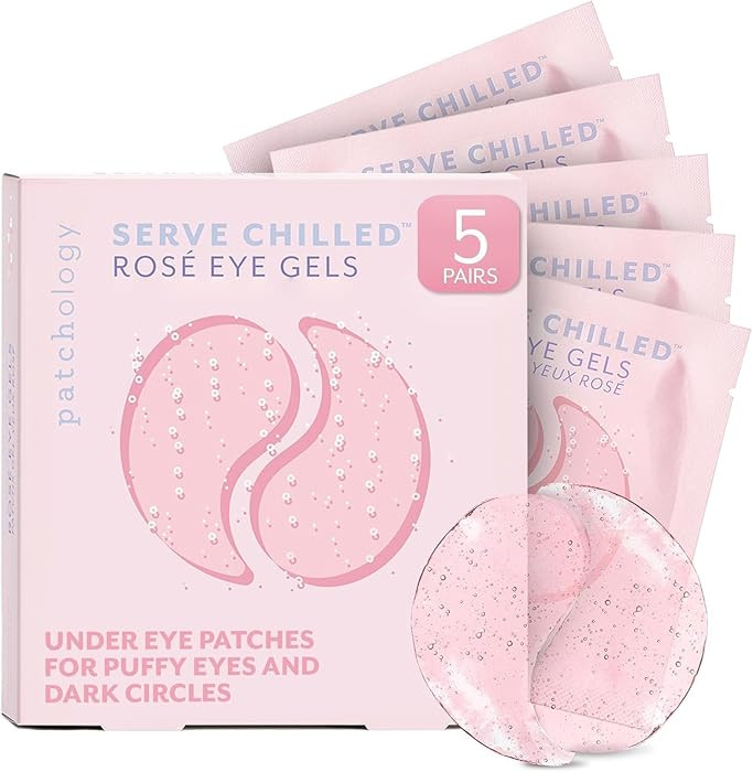 Patchology Serve Chilled Rosé Under Eye Patches for Puffy Eyes, Dark Circles & Wrinkles, Underey... | Amazon (US)