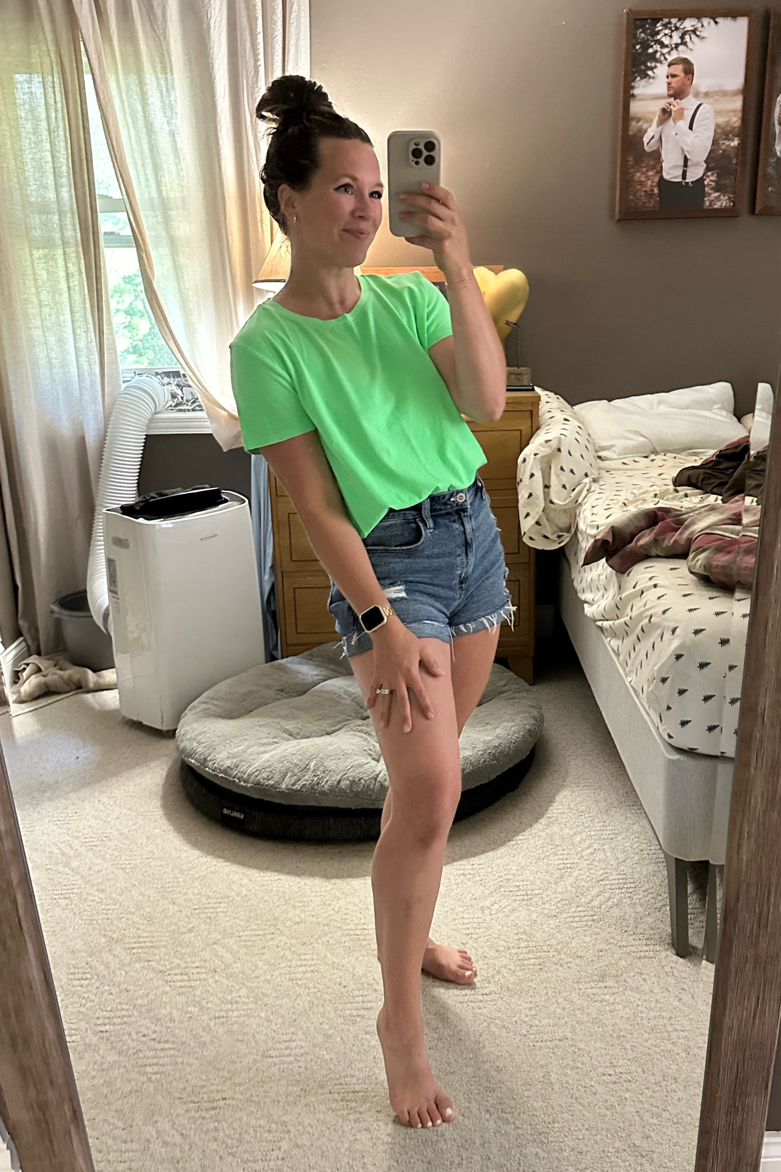 Basic tee- perfect fit | size M

Jean shorts | size 6 - that’s my normal size but I should have sized DOWN in these! Very stretchy

Hollister | Target

#LTKunder50 #LTKcurves #LTKFitness