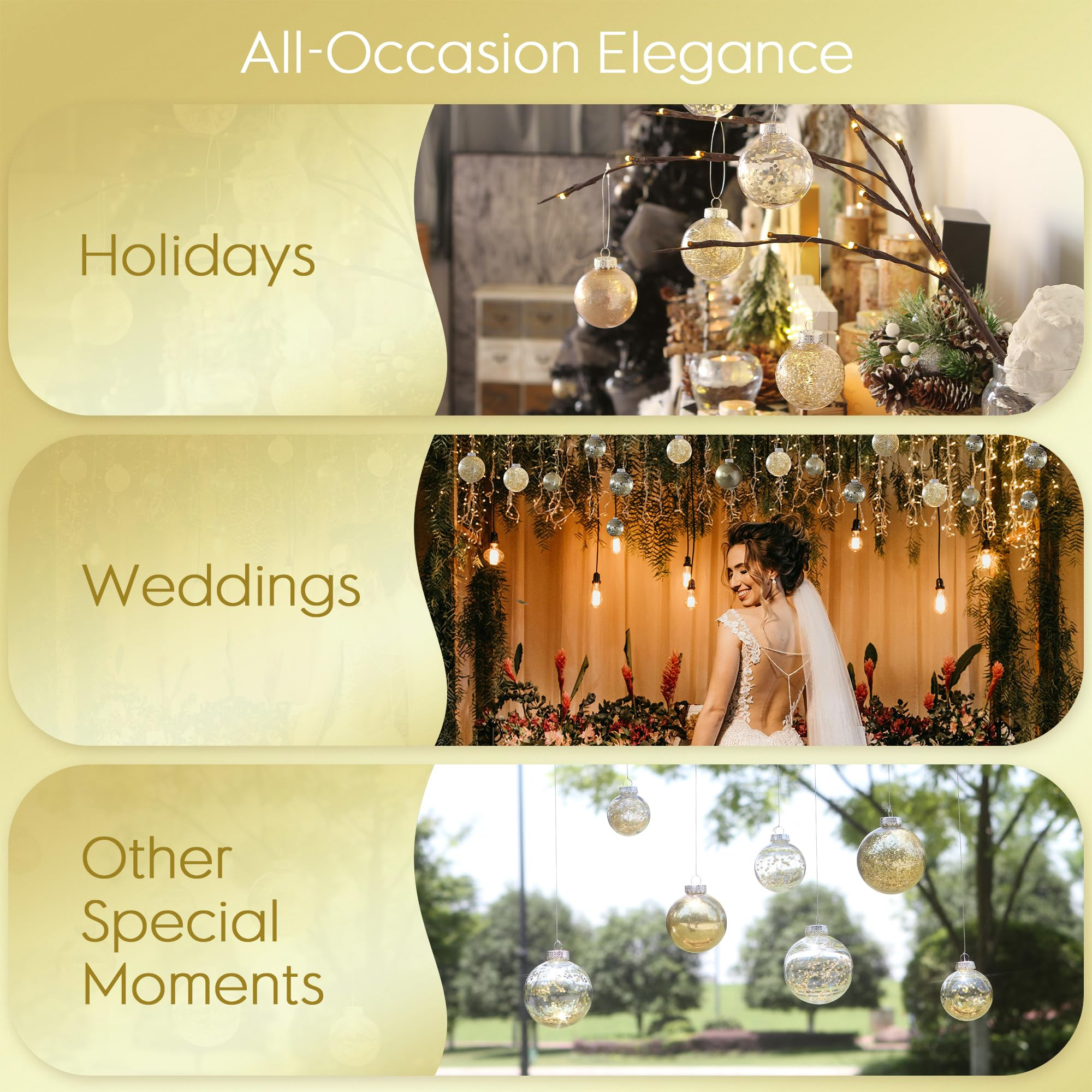 Sea Team Shatterproof Clear Plastic Christmas Ball Ornaments Decorative Xmas Balls Baubles Set wi... | Amazon (US)