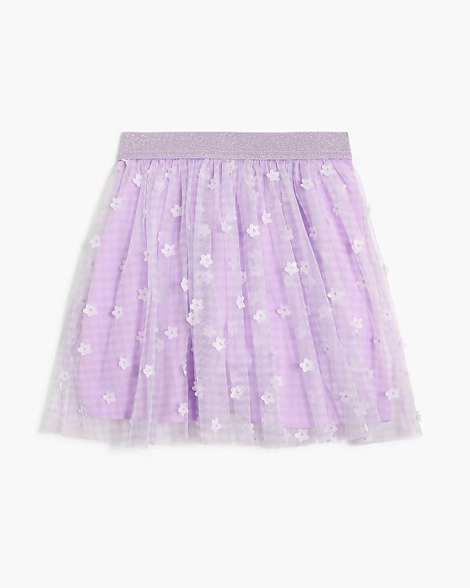 Girls' gingham floral skirt | J.Crew Factory