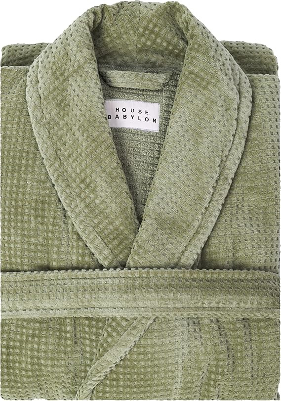 House Babylon Unisex Bathrobe | Velour Dressing Gown 450 GSM long cotton fibres Oeko-Tex Certifie... | Amazon (UK)