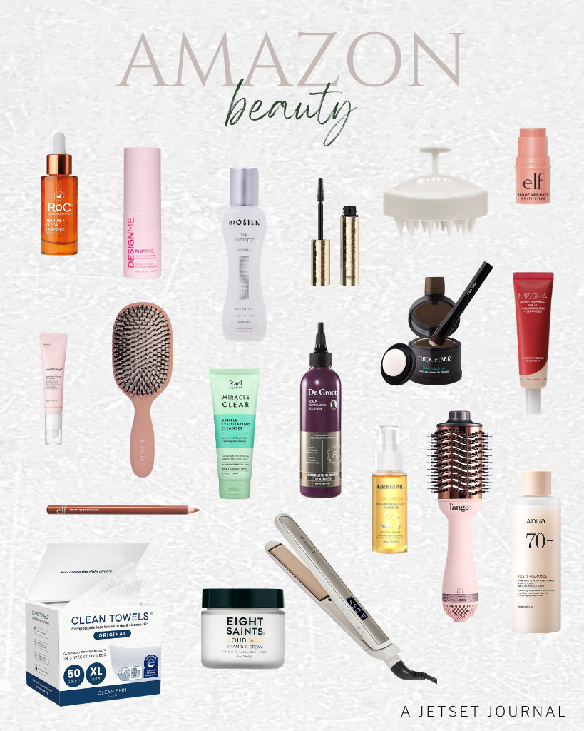 This week’s Amazon Beauty Finds collection is now ready. This collection includes tons of hair care finds, like the Kitsch Smooth & Polish Brush and an L'ANGE HAIR blow dryer brush. This leave-in hair treatment from BioSilk and THICK FIBER Root Touch Up Powder are here, too. This bestselling face serum from RoC and a Rael Miracle Clear Facial Cleanser are also featured in this week’s finds. 

 #LTKSeasonal #LTKSaleAlert #LTKTravel