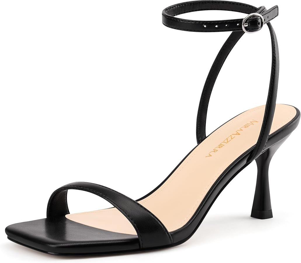 MIRAAZZURRA Strappy Kitten Heels for Women | Amazon (US)