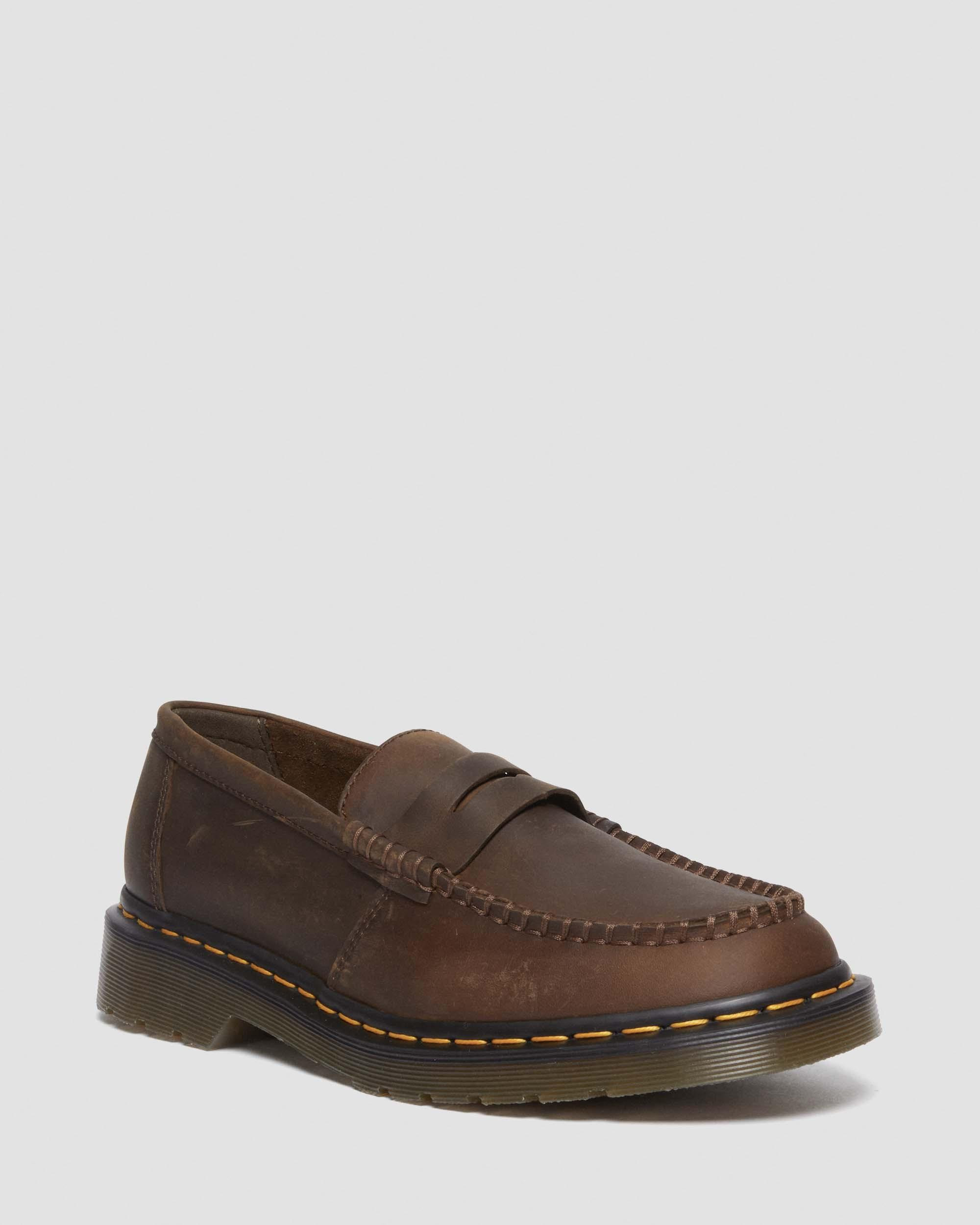 Penton Crazy Horse Leather Loafers in Dark Brown | Dr. Martens | Dr. Martens