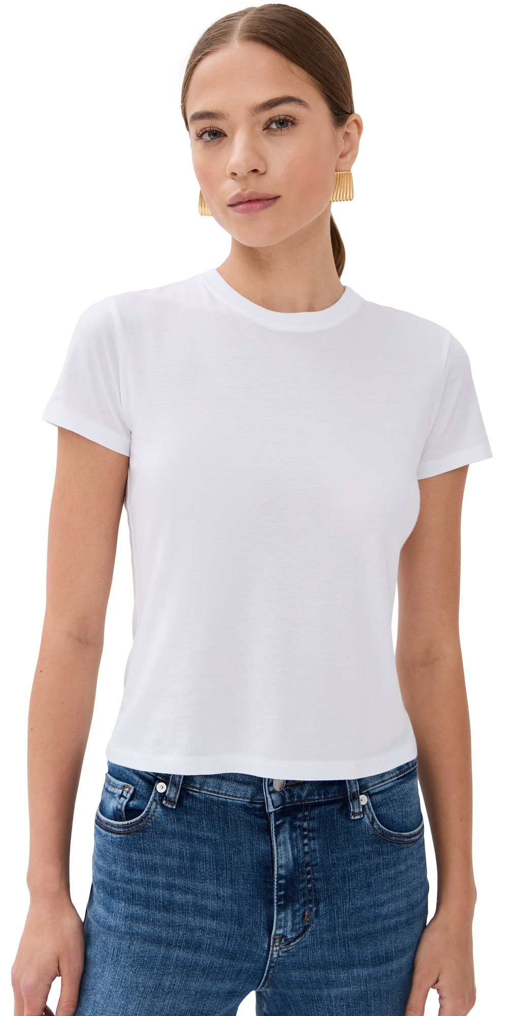 FRAME The Baby Tee White M | Shopbop