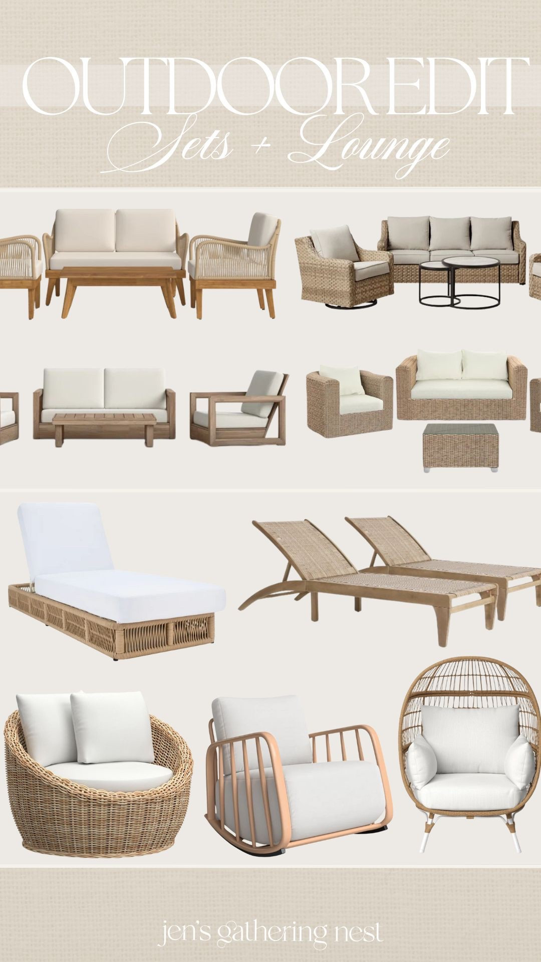 Outdoor sets and outdoor lounge chairs for patio season 🌴

#patiofurniture #patiochairs #patioset #patiodecor #patio #outdoorfurniture #patiorefresh #patiodecor #outdoordecor #outdooroasis #eggchair 

#LTKHome #LTKSeasonal #LTKSaleAlert