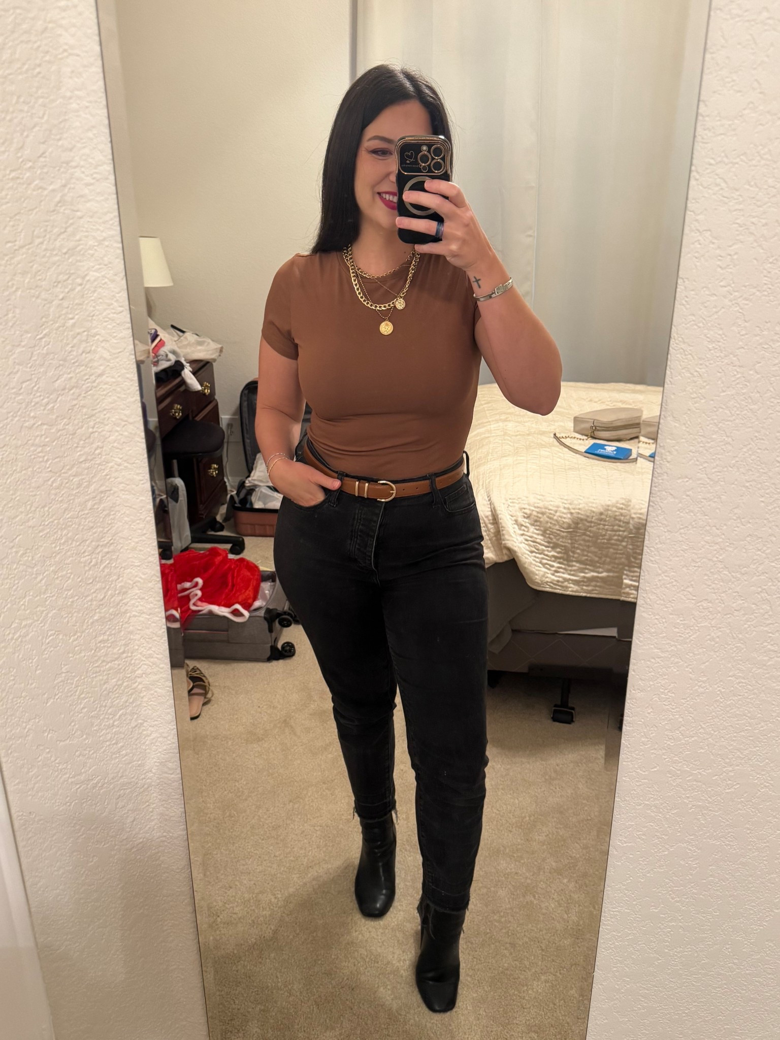 Black and brown with a pop of gold. One of my favorite color combos ❤️

#LTKMidsize #LTKootd #LTKWorkwear