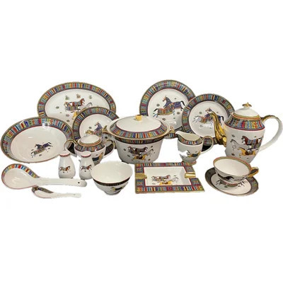 Rares 54 Piece Bone China Dinnerware Set, Service for 6 | Wayfair North America