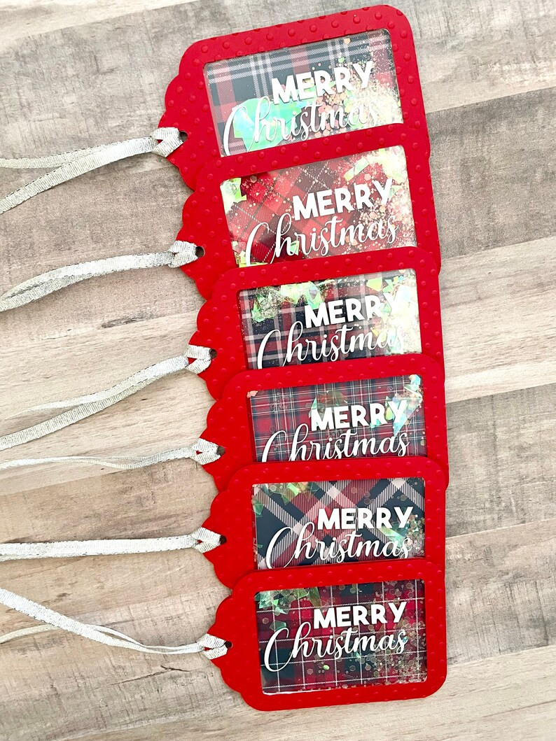 6 Ct Christmas Gift Tags Christmas Plaid Tags Christmas | Etsy | Etsy (US)