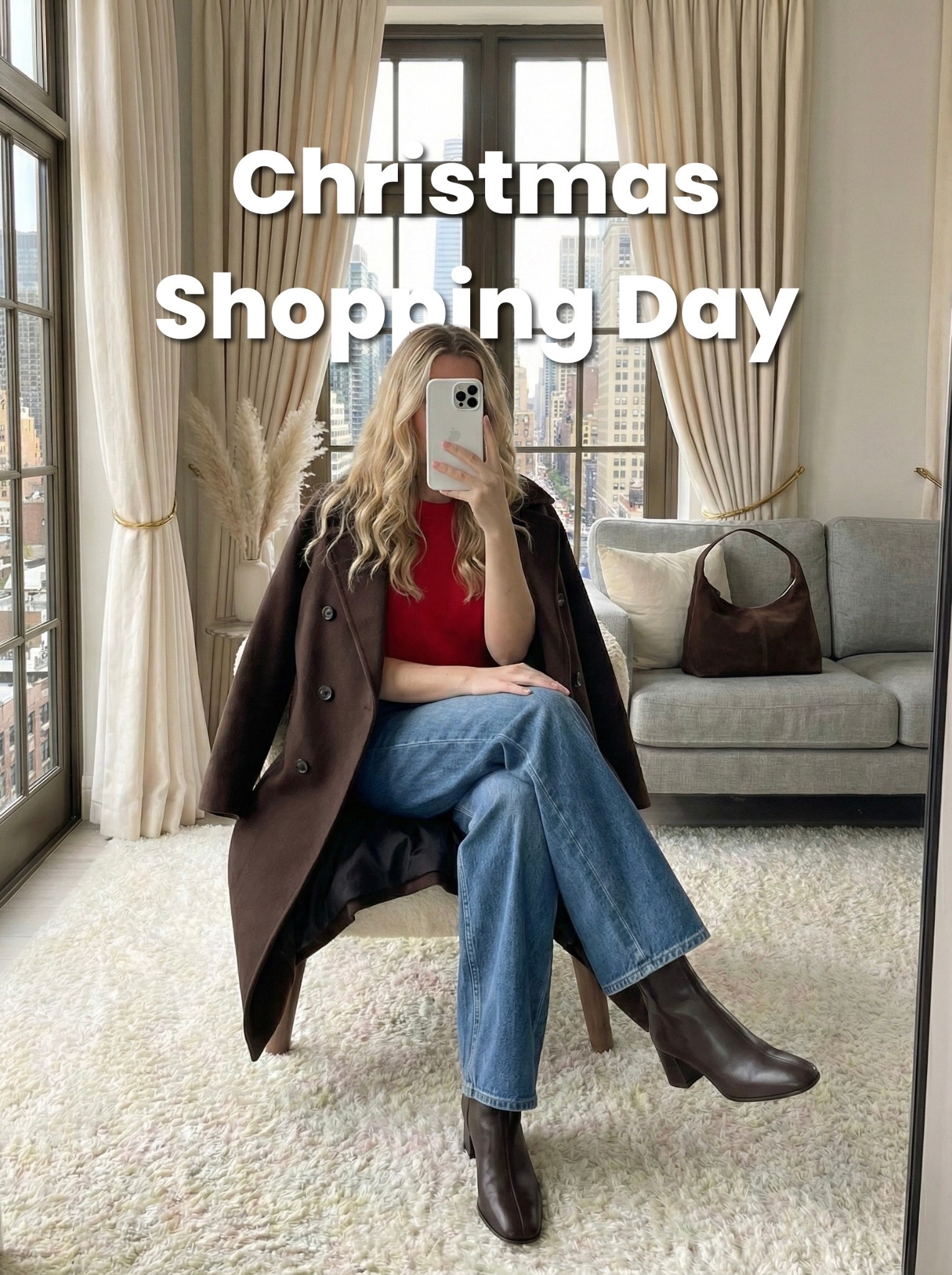 ✨ Christmas Shopping Day Outfit ✨
Cozy, festive, and put-together for a full day of holiday errands. A pop of red makes the look feel seasonal without trying too hard, while classic denim and rich chocolate tones keep everything elevated. Perfect for grabbing gifts, strolling the city, and staying comfortable all day long.

🛍️ Style Notes:
• Soft wool coat for warmth on busy shopping days
• Festive red knit as the statement piece
• Relaxed straight-leg denim for comfort
• Chocolate leather boots to tie in all the warm tones
• Simple, minimal accessories for an effortless finish

#LTKgrwm #LTKootd #LTKHoliday