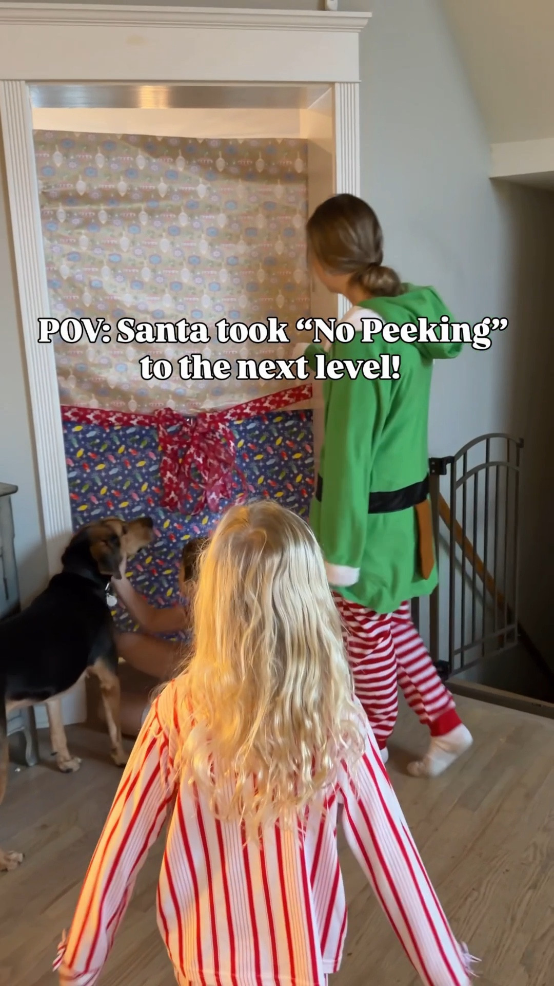 POV: Santa said NO PEEKING… and he meant it! 😂🎄
He literally “wrapped” our entryways so the kids couldn’t peek into the family room before Christmas morning — and it made the magic even more FUN! Would your family love this or lose their minds?! 👀✨

I linked everything you need to recreate this next year — wrapping paper, tape, ribbon + more festive finds 🎁👇
Save this idea for next Christmas! 

#LTKHoliday #LTKChristmas #LTKFamily #LTKHome #HolidayTraditions #ChristmasMagic #FamilyChristmas #NoPeeking #FestiveFun

#LTKHoliday #LTKSeasonal #LTKmomlife