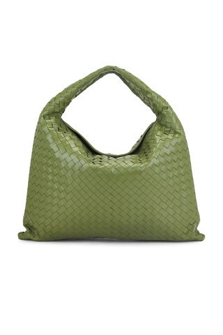 Bottega Veneta Large Hop Bag in Matcha & Muse Brass - Green. Size all. | FWRD 