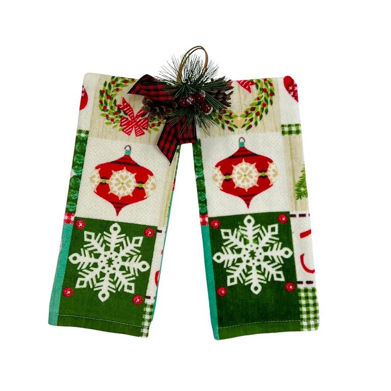 Serafina Home Christmas And Holiday Winter Kitchen Towels Set:  Warm Winter Wishes | Walmart (US)
