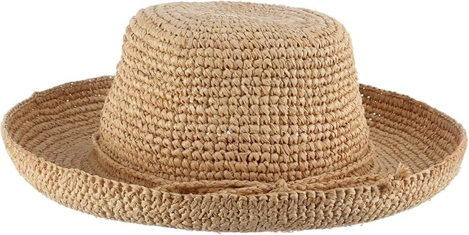 Scala Women's Crocheted Raffia Hat with Drawstring | Amazon (US)