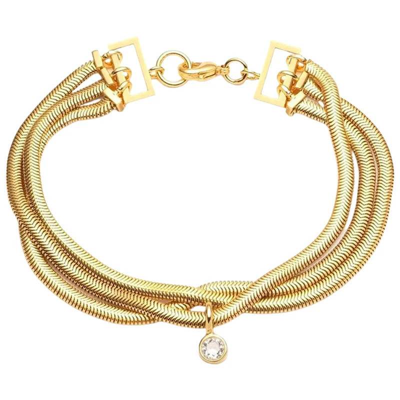 Bonheur Jewelry Lucile Gold Pendant Bracelet - Gold | Verishop