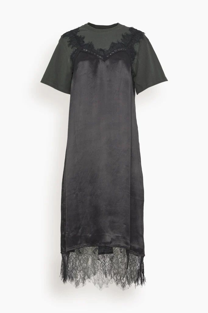 Lorraine Lace Combo Dress in Black | Hampden Clothing