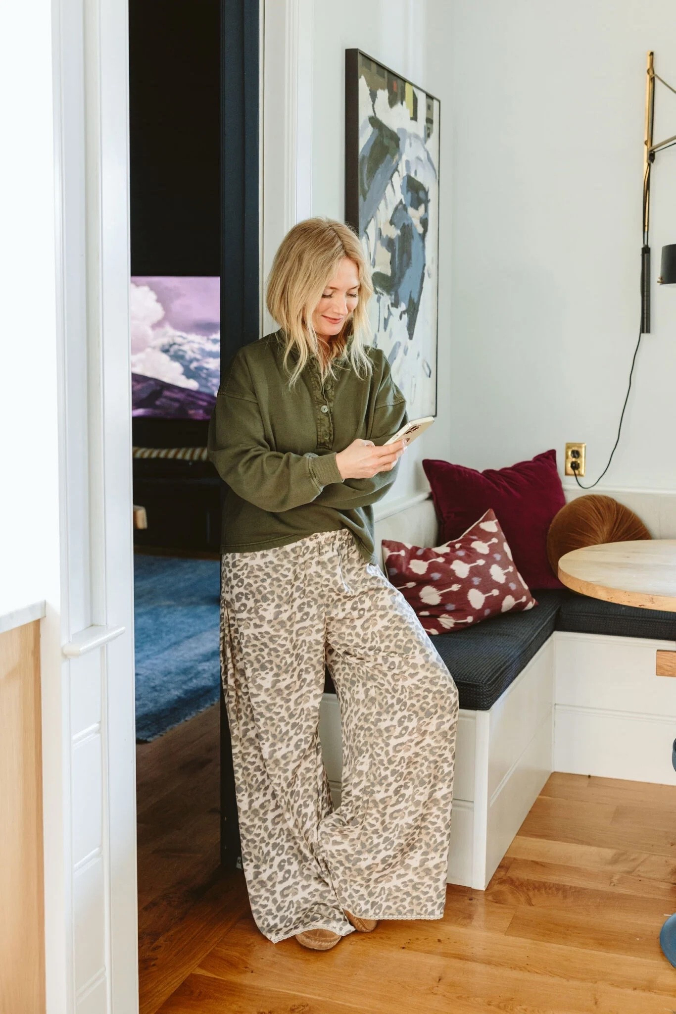 How cute are these pajama pants??!! I bought these for our team retreat, hoping to really impress my crew with my nighttime fit. I’m wearing a small one, and it doesn’t cut in at all. They have these cute pleats that make it really voluminous. Can you wear them outside the house? For sure, with a white menswear button down, maybe or even my navy zipper hoody

#LTKootd #LTKgrwm #LTKSpringSale