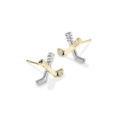 Kendra Scott Hockey Cubic Zirconia Stud Earrings - White | Target
