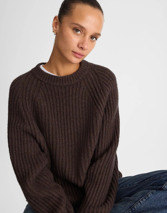 Ribbed Cotton-Blend Sweater | Madewell