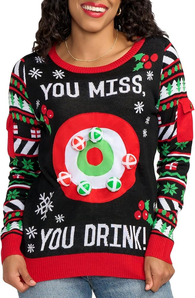 Tipsy Elves Women's Christmas Sweaters - Women's Ugly Christmas Sweaters - Embellished Winter Hol... | Amazon (US)