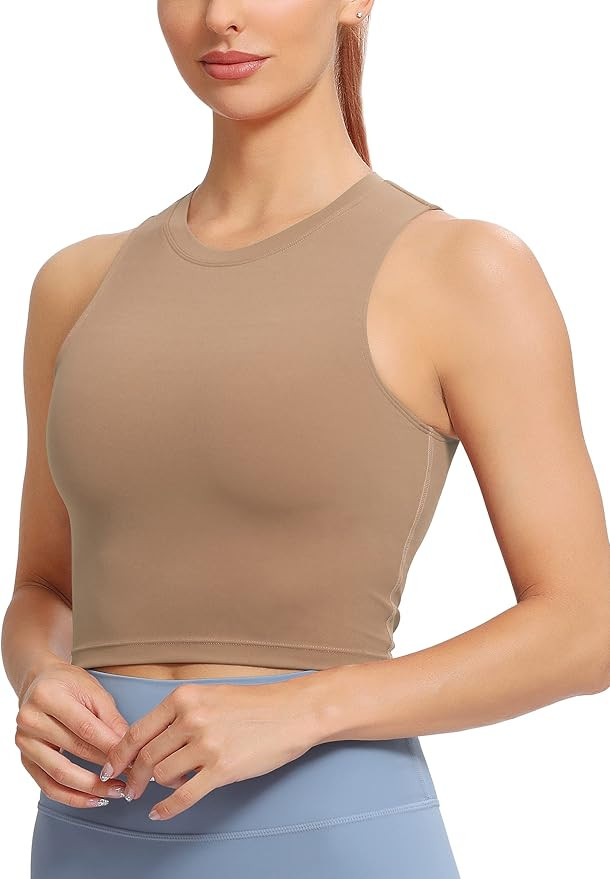 Natural Feelings Nudi Sports Bras for Women Removable Padded Yoga Tank Tops Sleeveless Fitness Wo... | Amazon (US)