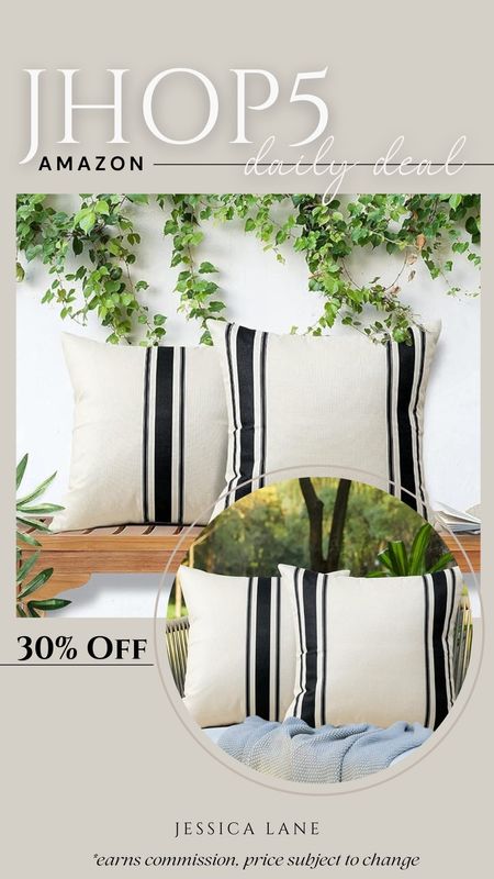 Amazon daily deal, save 30% on this two pack of outdoor decorative throw pillows.Amazon deal, Amazon decor, outdoor throw pillows, patio pillows, outdoor decor, porch Decor, waterproof outdoor pillows, Amazon home deals

#LTKSeasonal #LTKsalealert #LTKhome