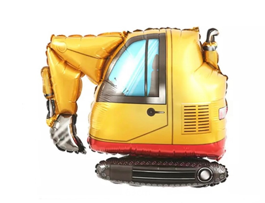 Excavator Balloon. Construction Theme Balloon. 72x63cm Party Decoration. Balloon Props. - Etsy Ca... | Etsy (CAD)