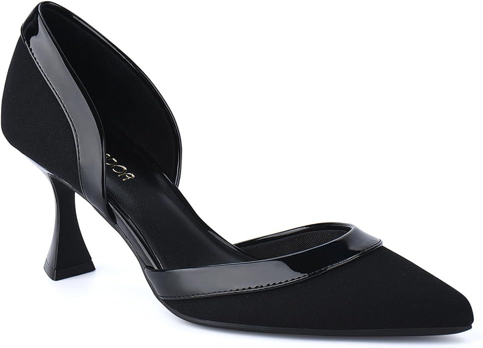 JENN ARDOR Women's Pumps Low Heels Pointed Closed Toe Kitten Dress Shoes for Women Comfortable St... | Amazon (US)