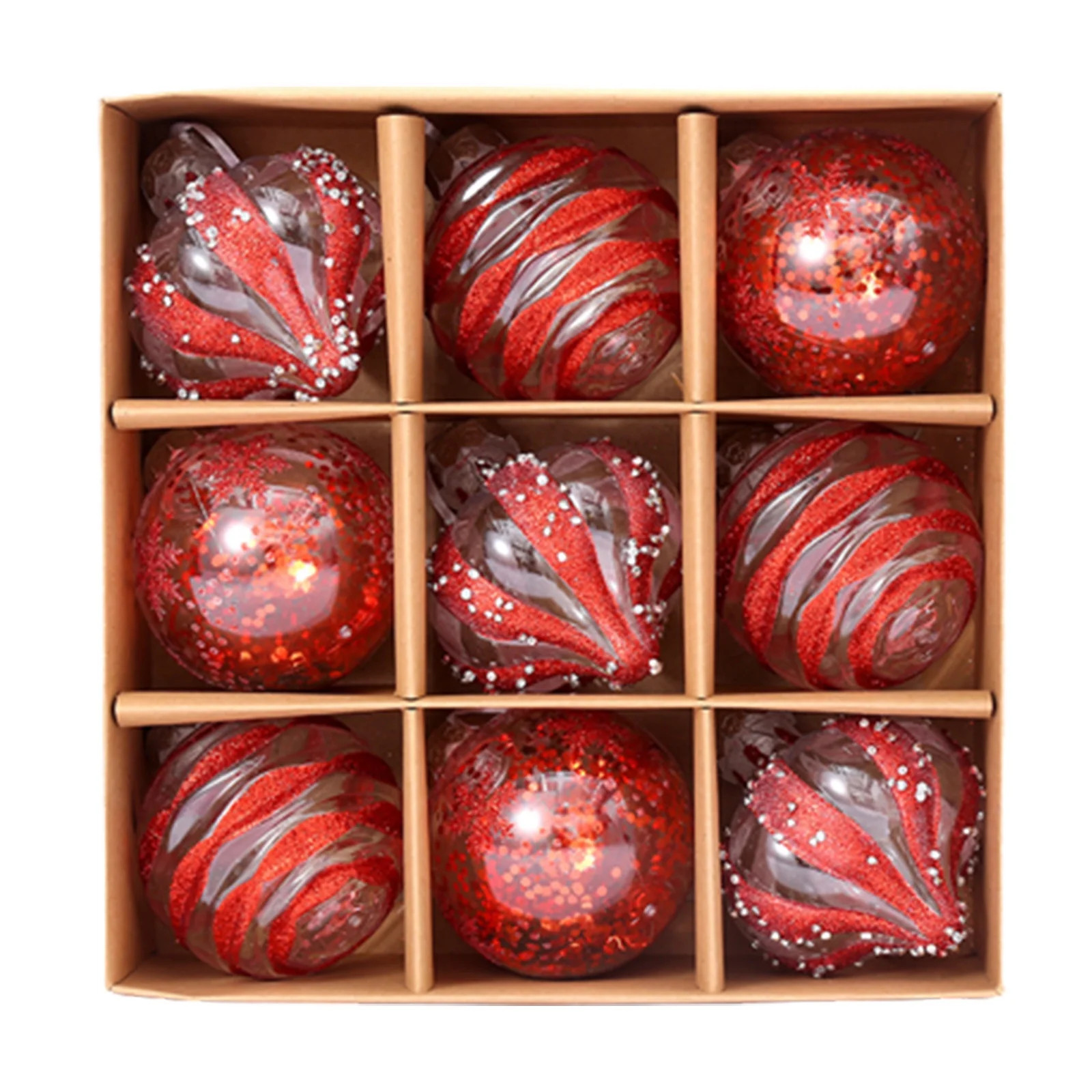 Yoloke 9pcs 314 Inch Shatterproof Plastic Christmas Ornaments, Red & Gold Balls for Indoor/Outdoo... | Walmart (US)