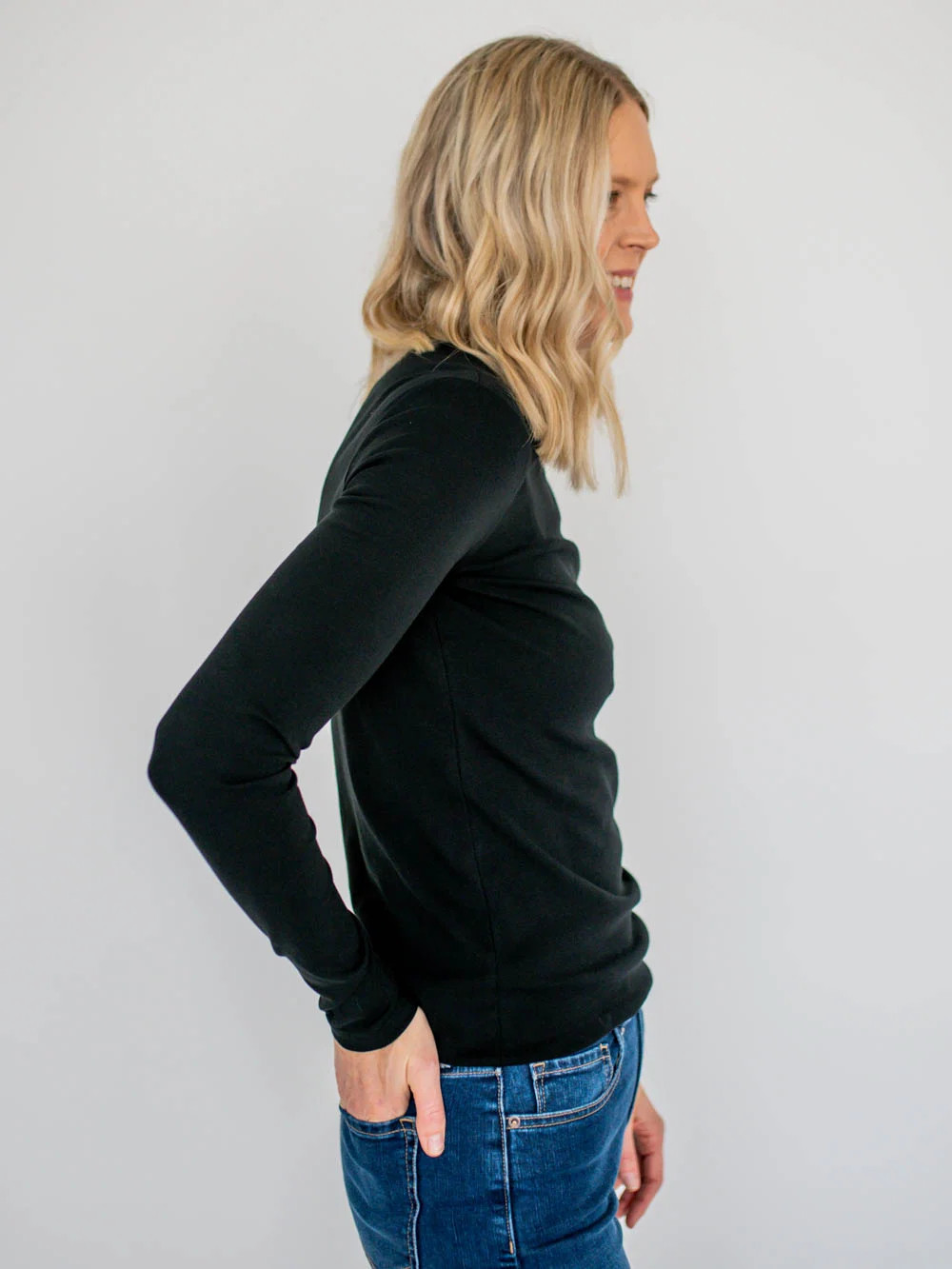 Crème de la Crème Tall Tee - Black | Amalli Talli