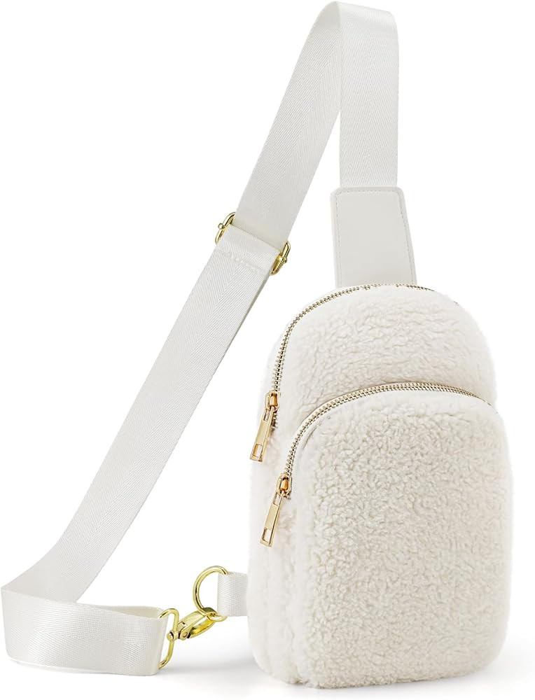 JKEEMI Crossbody Bag for Women, PU Leather Fanny Pack, Sling Bag, Chest Bag for Travel Shopping S... | Amazon (US)