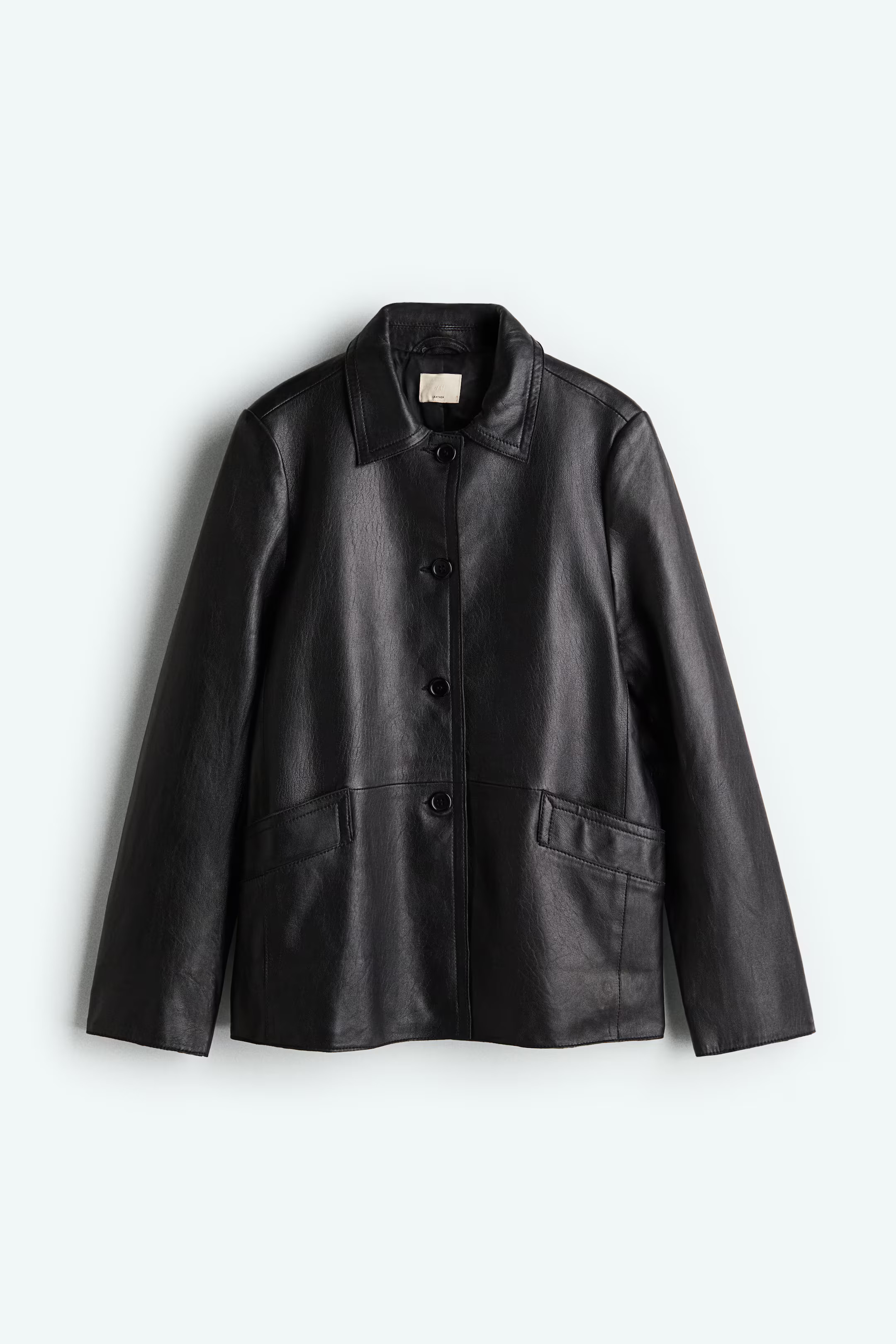 Collared leather jacket | H&M (UK, MY, IN, SG, PH, TW, HK)