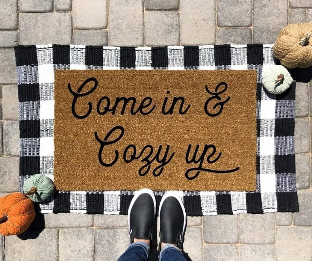 Come in and Cozy Up Non Slip Entryway Rugs for Indoor Outdoor Entrance Floor Door Mat Dries Quick... | Amazon (US)