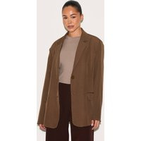 Taupe Seam Detail Structured Oversized Blazer | PrettyLittleThing UK