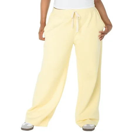 Celebrity Pink Women's and Women's Plus Wide Leg Sweatpants, Sizes XS-4X | Walmart (US)