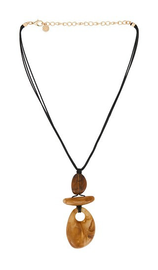 8 Other Reasons Juness Cord Pendant Necklace in Brown. | Revolve Clothing (Global)