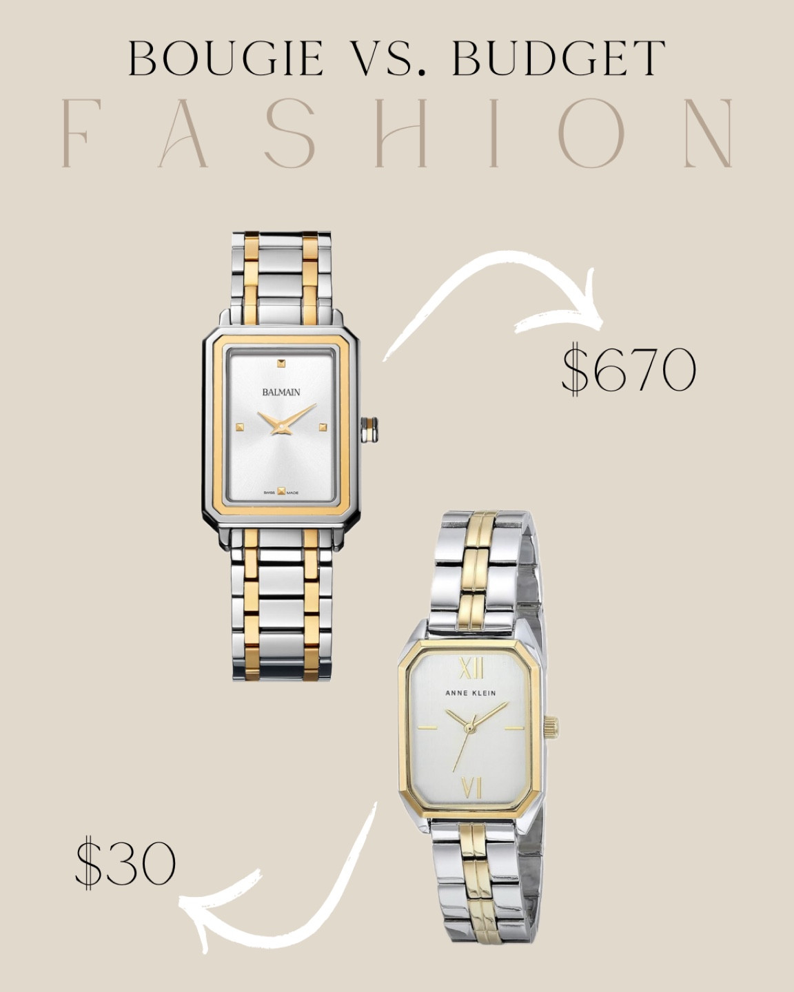 Bougie vs Budget Watch | Designer Watch Dupe | Designer Dupe

#LTKsalealert #LTKstyletip #LTKfindsunder50