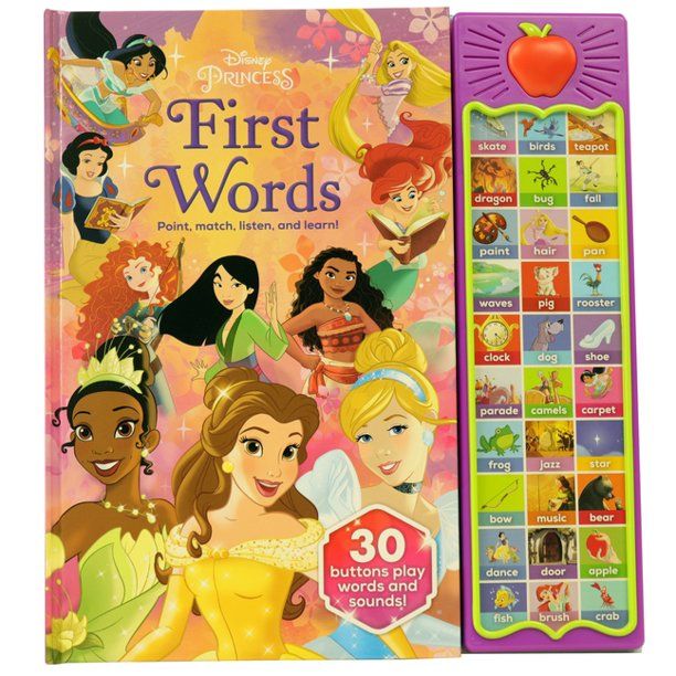 Play-A-Sound: Disney Princess: First Words : Point, Match, Listen and Learn! (Hardcover) - Walmar... | Walmart (US)