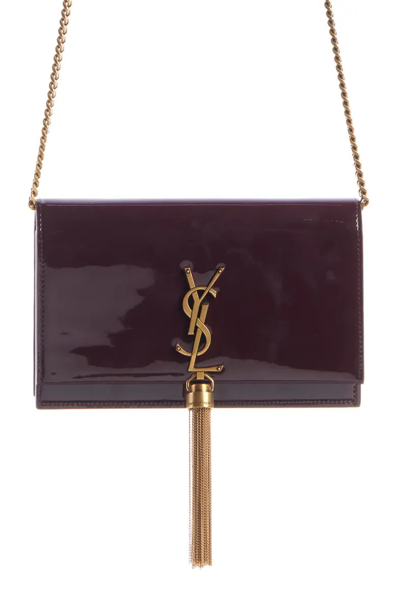 Saint Laurent Cassandre Kate Tassel Leather Wallet on a Chain | Nordstrom | Nordstrom