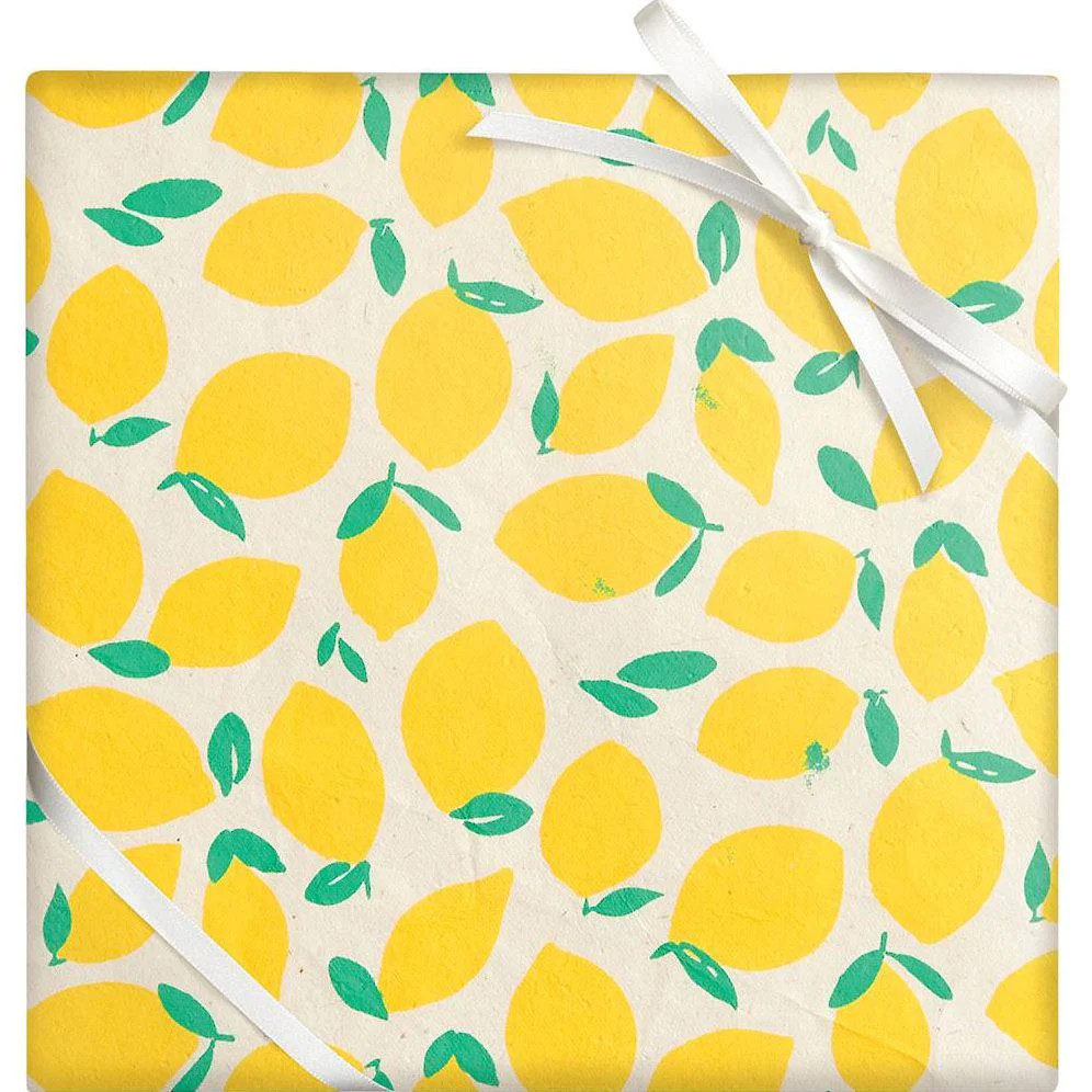 Lemons on White Handmade Paper | Paper Source